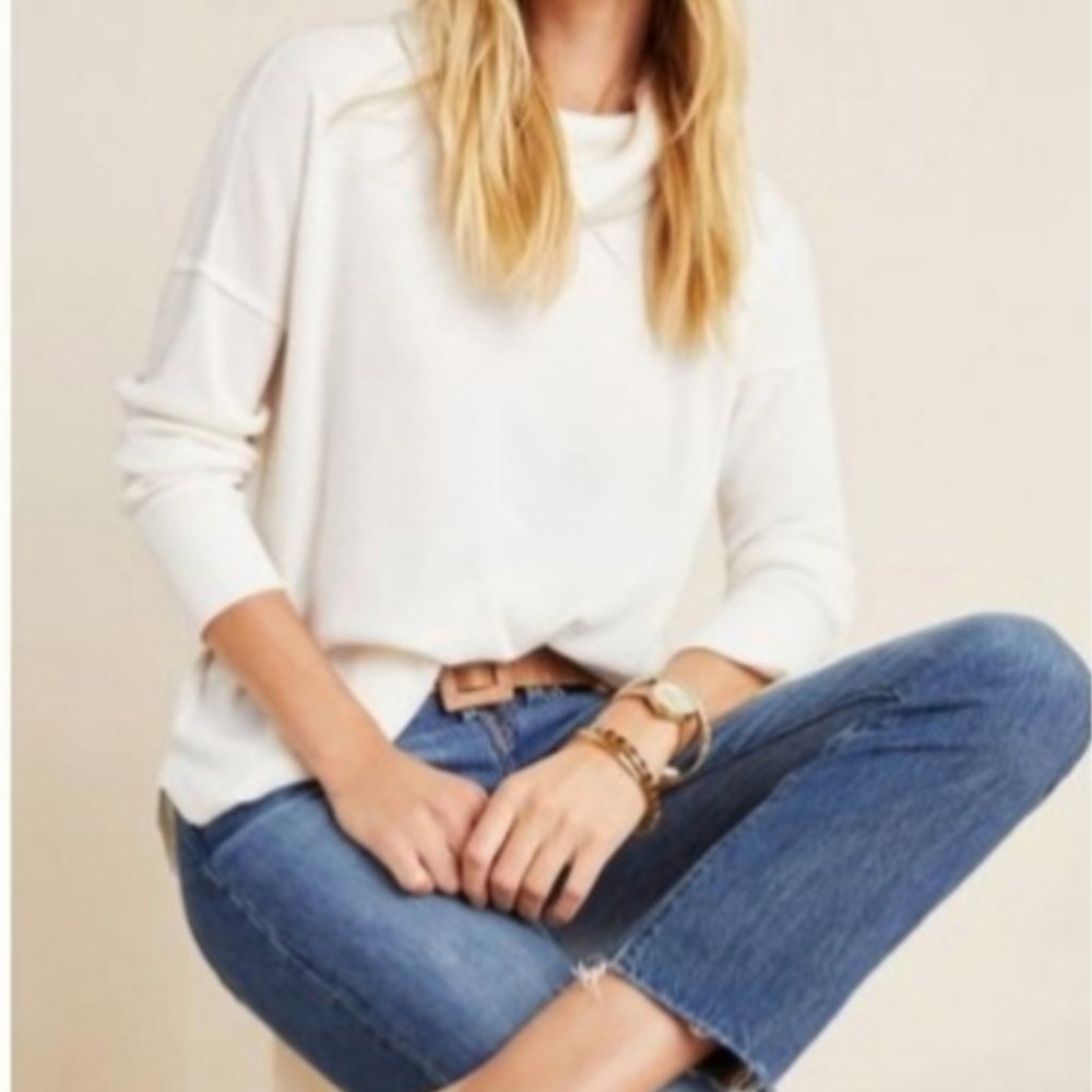 ANTHROPOLOGIE MAEVE Ainsley Thermal Turtle Neck S